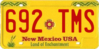 NM license plate 692TMS