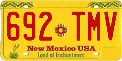 NM license plate 692TMV