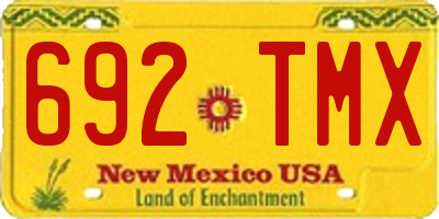 NM license plate 692TMX