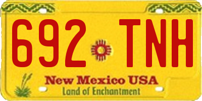 NM license plate 692TNH