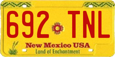 NM license plate 692TNL