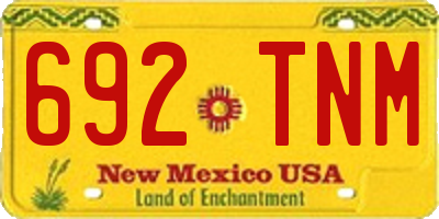 NM license plate 692TNM