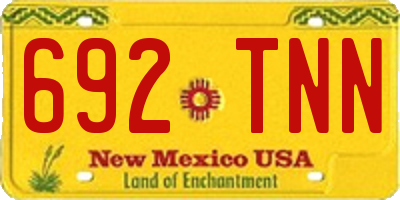 NM license plate 692TNN