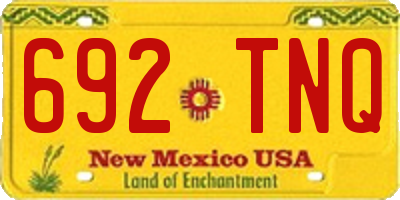 NM license plate 692TNQ