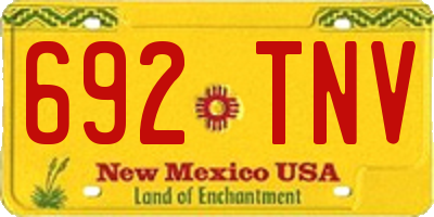 NM license plate 692TNV