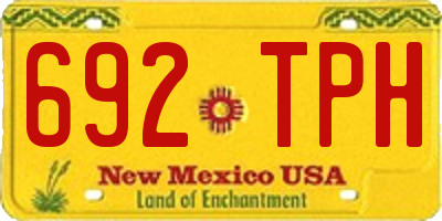 NM license plate 692TPH