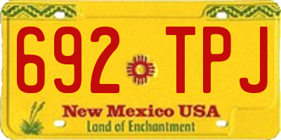 NM license plate 692TPJ