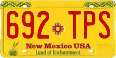NM license plate 692TPS