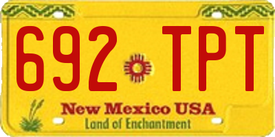 NM license plate 692TPT