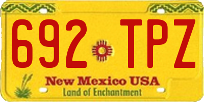 NM license plate 692TPZ