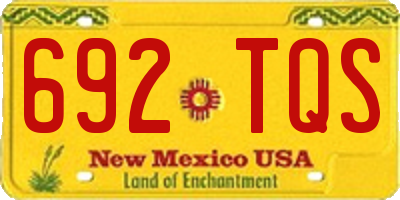 NM license plate 692TQS