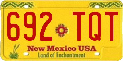 NM license plate 692TQT