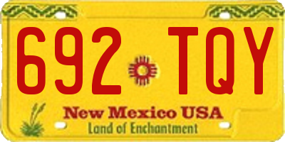 NM license plate 692TQY