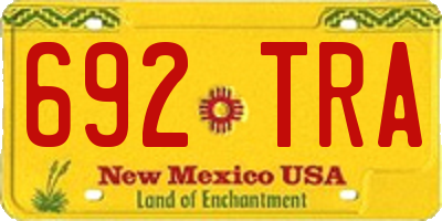 NM license plate 692TRA