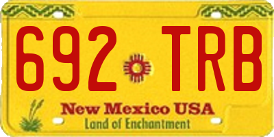 NM license plate 692TRB