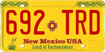 NM license plate 692TRD