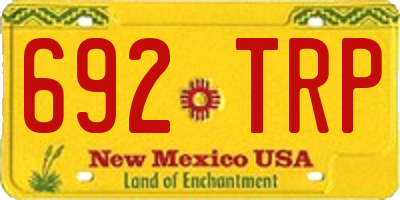 NM license plate 692TRP
