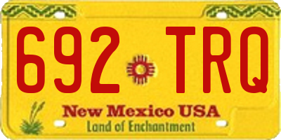 NM license plate 692TRQ