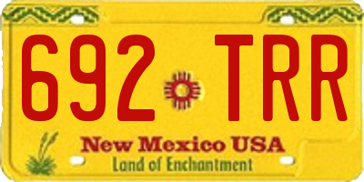 NM license plate 692TRR