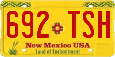 NM license plate 692TSH