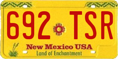NM license plate 692TSR