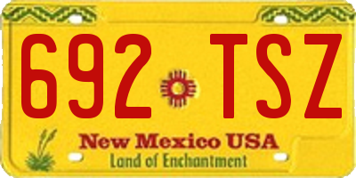 NM license plate 692TSZ