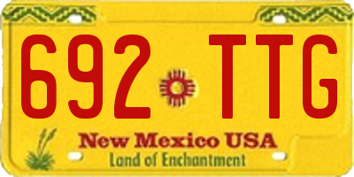 NM license plate 692TTG