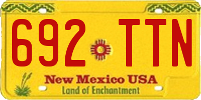 NM license plate 692TTN