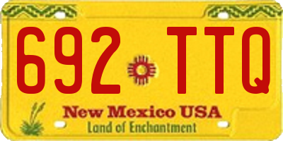 NM license plate 692TTQ