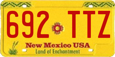 NM license plate 692TTZ