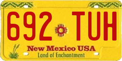 NM license plate 692TUH