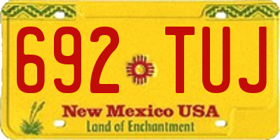 NM license plate 692TUJ