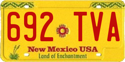 NM license plate 692TVA