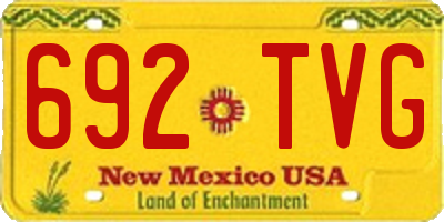 NM license plate 692TVG