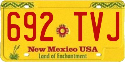 NM license plate 692TVJ
