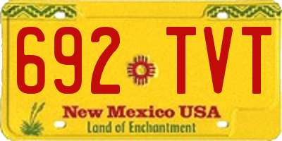 NM license plate 692TVT