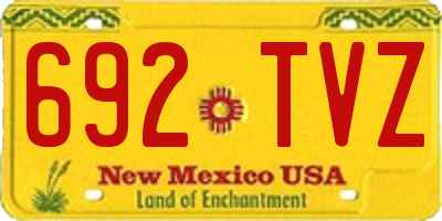 NM license plate 692TVZ