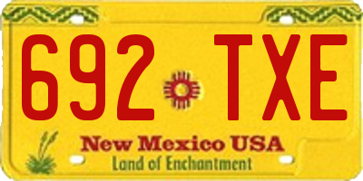 NM license plate 692TXE