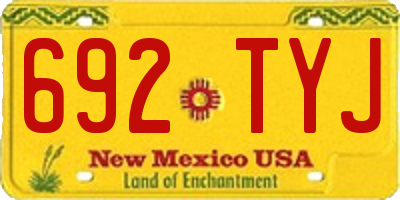 NM license plate 692TYJ