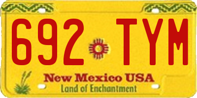 NM license plate 692TYM
