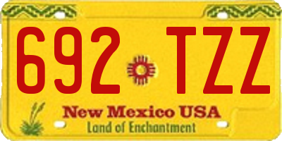 NM license plate 692TZZ