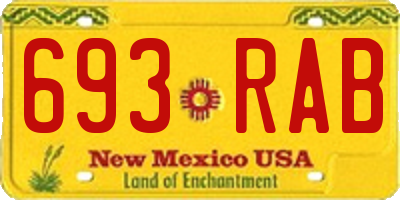 NM license plate 693RAB