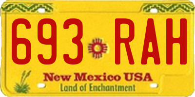 NM license plate 693RAH