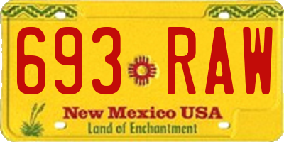 NM license plate 693RAW