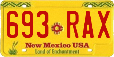 NM license plate 693RAX
