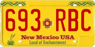 NM license plate 693RBC