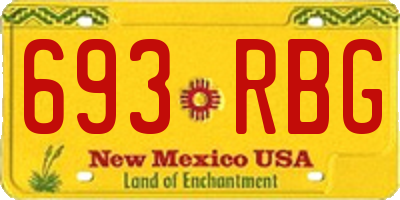NM license plate 693RBG