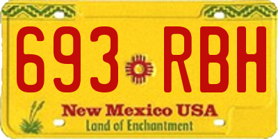 NM license plate 693RBH