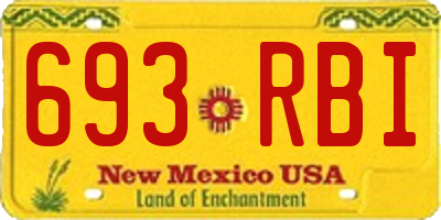 NM license plate 693RBI