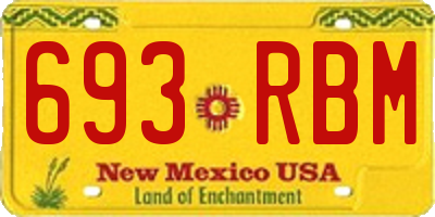 NM license plate 693RBM